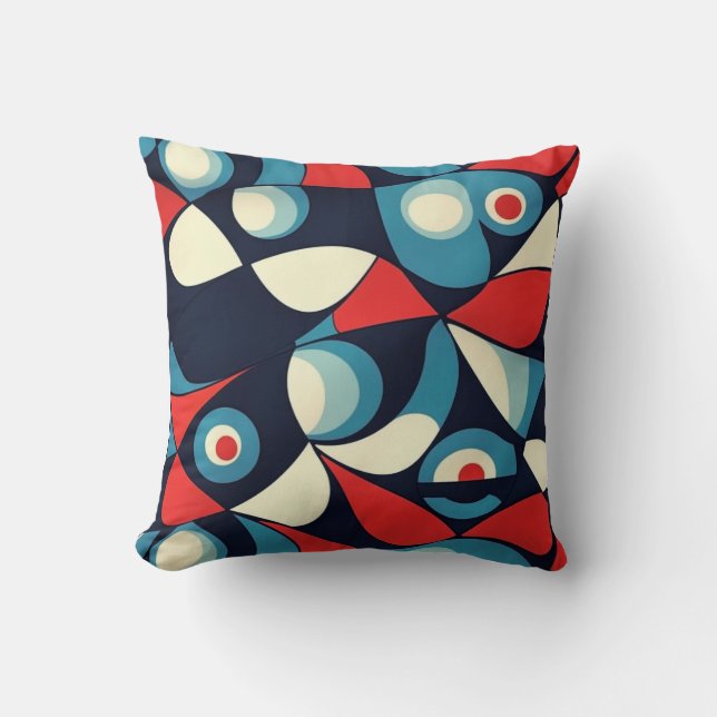 Cosmic waves pillow cushion (Front)