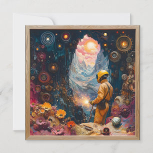 Cosmic Welder in Floral Dreamscape - Welding art