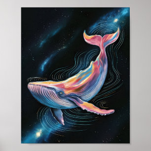 Cosmic Whale Poster