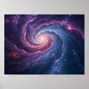 Cosmic Whirlpool: A Swirling Nebula of Stars Poster