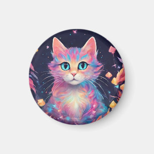 Cosmic Whiskers- Cat Painting Magnet