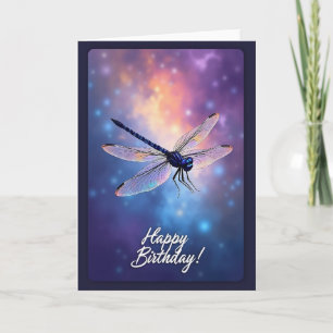 Cosmic Winged Birthday Card