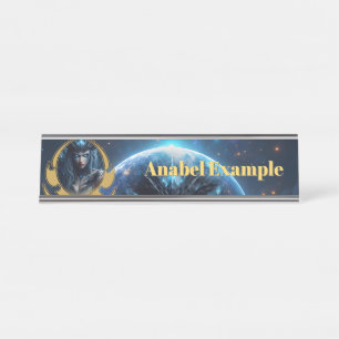 Cosmic Witch – Born from the Star Sphere Desk Name Plate