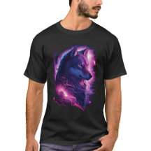 Cosmic Wolf: Majestic Nature and Universe Fusion