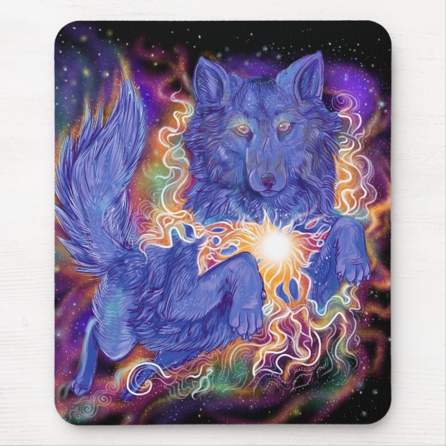 Cosmic Wolf Mouse Pad (Front)