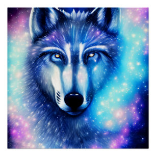 Cosmic Wolf Poster