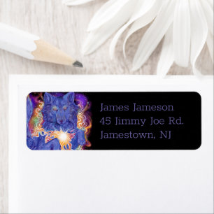 Cosmic Wolf Return Address Label