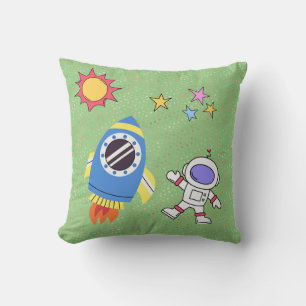Cosmic World Astronaut and Space Rocket Cushion