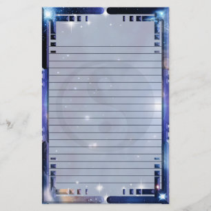 Cosmic Yin Yang Lined Stationery