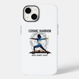 Cosmic Yoga Warrior Galaxy Body Pose iPhone 14 Case