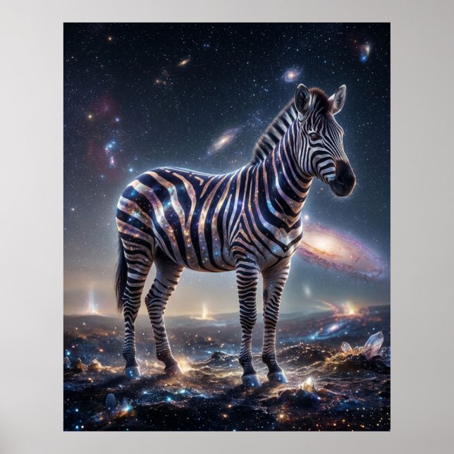 Cosmic Zebra Starlight Plains Poster (Front)