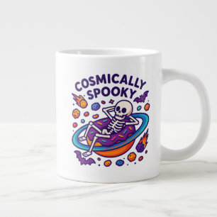 Cosmically Spooky Design Space Skeleton Halloween Large Coffee Mug