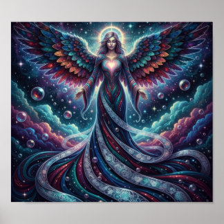 CosmicBubblesAngel Poster