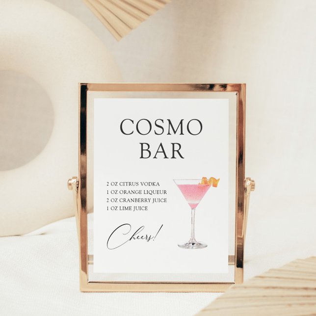 Cosmo Cocktail Bar Recipe Poster (Creator Uploaded)