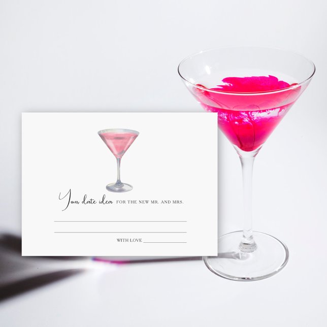 Cosmo cocktail Bridal shower Date night ideas Enclosure Card (Creator Uploaded)