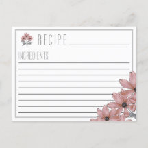 Cosmo Floral Recipe Card