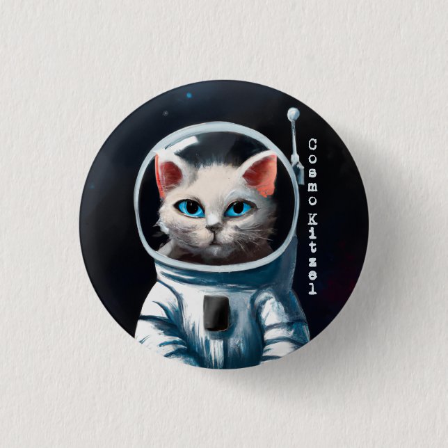 Cosmo Kitzel - Astro Cat 3 Cm Round Badge (Front)