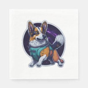 Cosmo the Spacedog Traveller Galactic Dog Napkin