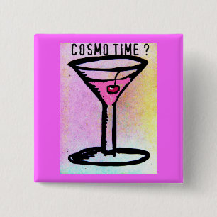 COSMO TIME PASTEL PRINT by Jill 15 Cm Square Badge