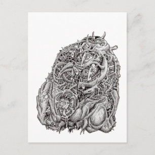 Cosmographic Head by Brian Benson Postcard