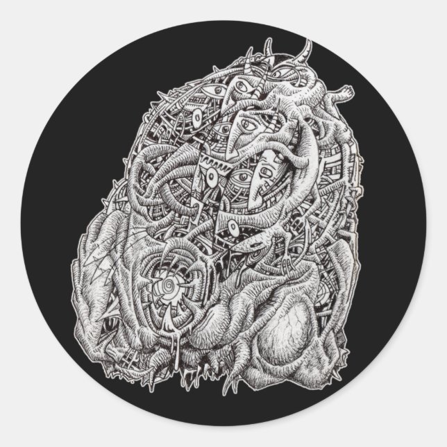 Cosmographic head, by Brian Benson, sticker (Front)