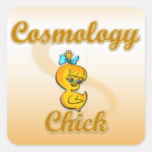 Cosmology Chick Square Sticker