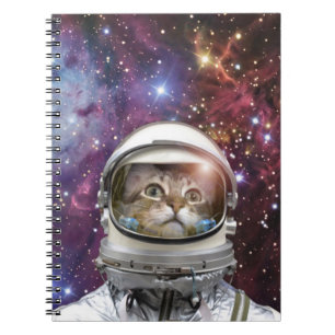 Cosmonaut cat notebook