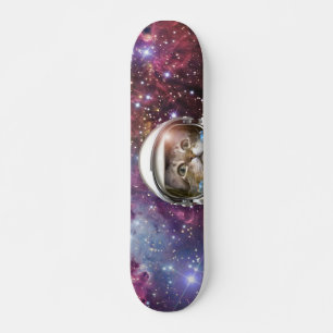 Cosmonaut cat skateboard