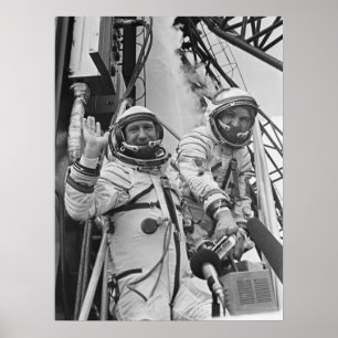 Cosmonauts for the Apollo-Soyuz Test Project Poster