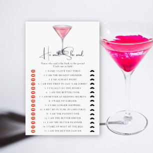 Cosmopolitan Bridal shower He said she said