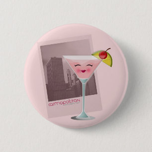cosmopolitan buttom 6 cm round badge