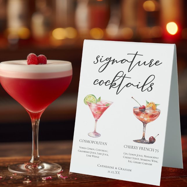 Cosmopolitan Cherry French 75 Cocktails Menu (Creator Uploaded)