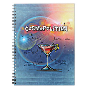 Cosmopolitan Cocktail (#2 of 12 Drink Recipe Sets) Notebook