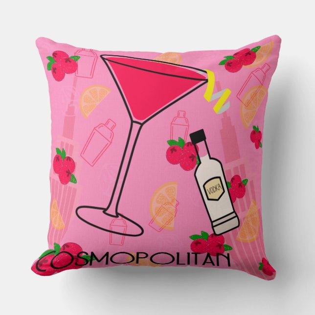 Cosmopolitan Cocktail Cushion (Front)