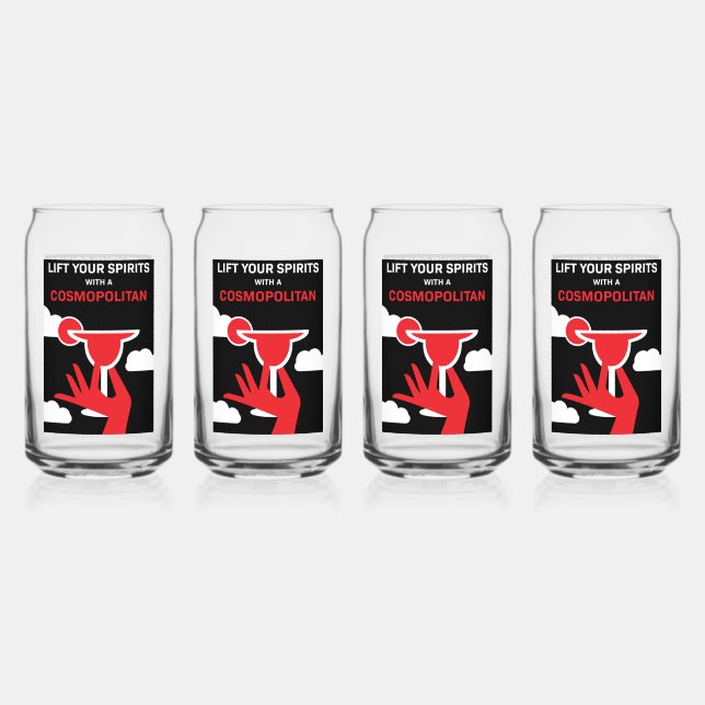 Cosmopolitan Cocktail Drink Can Glass (Front)