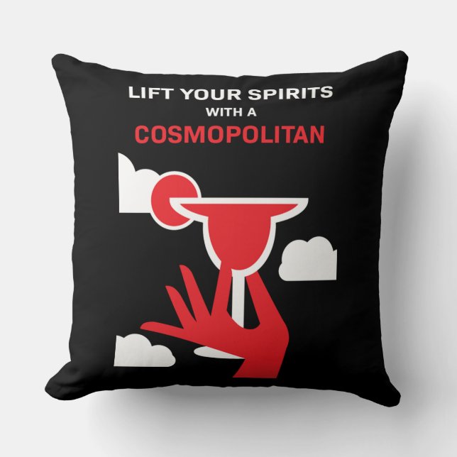 Cosmopolitan Cocktail Drink Cushion (Front)
