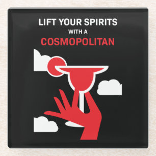Cosmopolitan Cocktail Drink Glass Coaster