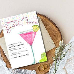Cosmopolitan Cocktail Mexican Bridal Fiesta   Invitation