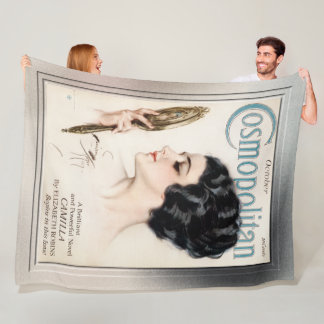 Cosmopolitan FC October 1917 by Harrison Fisher Fleece Blanket
