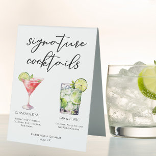 Cosmopolitan Gin & Tonic Signature Cocktails Menu