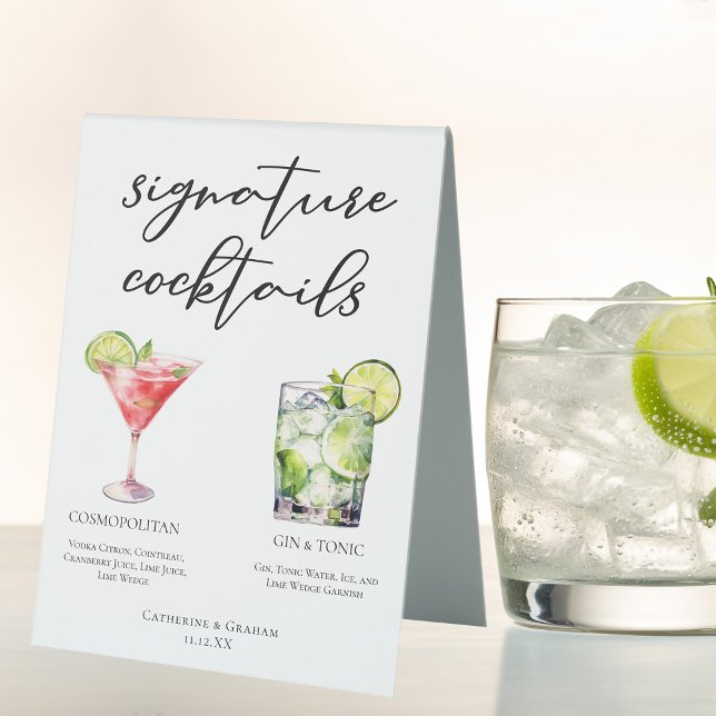 Cosmopolitan Gin & Tonic Signature Cocktails Menu (Creator Uploaded)