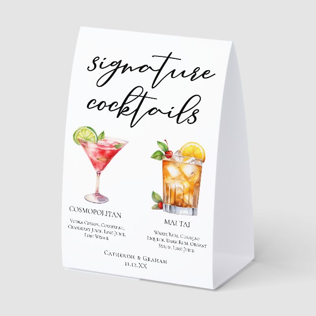 Cosmopolitan Mai Tai Signature Cocktails Menu (Front)