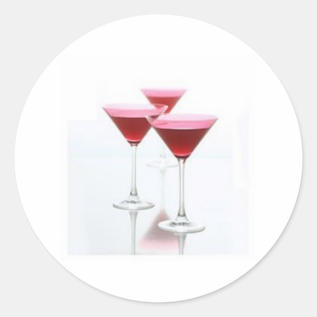 COSMOPOLITAN MARTINI CLASSIC ROUND STICKER (Front)