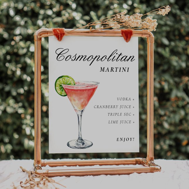 Cosmopolitan Martini Sign Signature Drink (Creator Uploaded)