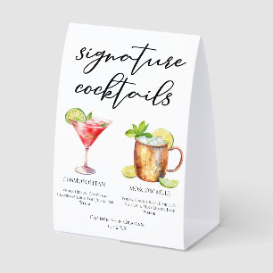Cosmopolitan Moscow Mule Wedding Cocktails Menu