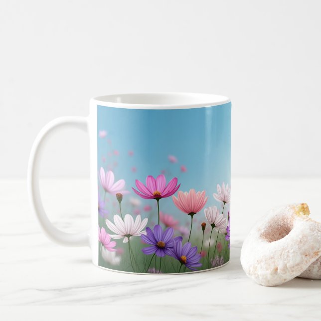Cosmos blooming coffee mug (With Donut)