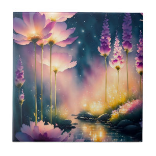 Cosmos blossoms Art Work Ceramic Tile