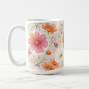 Cosmos Blossoms Pastel Harmony Coffee Mug