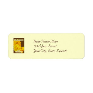 Cosmos Bridal Shower Invitation Address Label Return Address Label