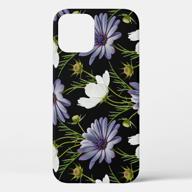 Cosmos Daisy Floral Seamless Collage Case-Mate iPhone Case (Back)
